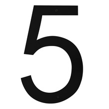 Husnummer 5 Stål Svart 40 cm